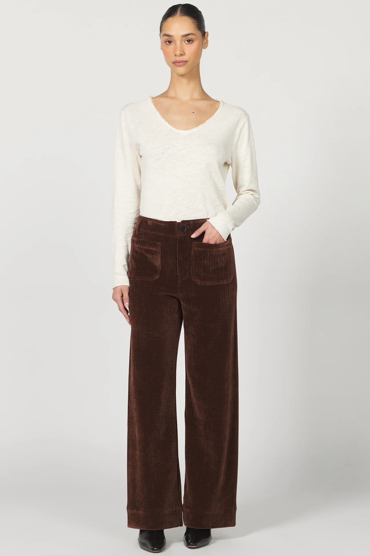 Audrey Wide Leg Corduroy Pants Dear John