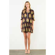 Floral Detailed V-Neck Dress THML
