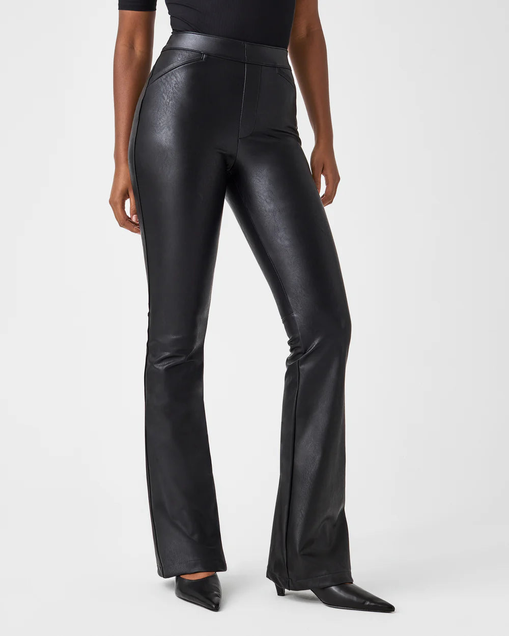 Leather-Like Flare Pants