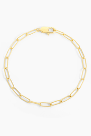 Charm Paperclip Bracelet in Gold Ella Stein