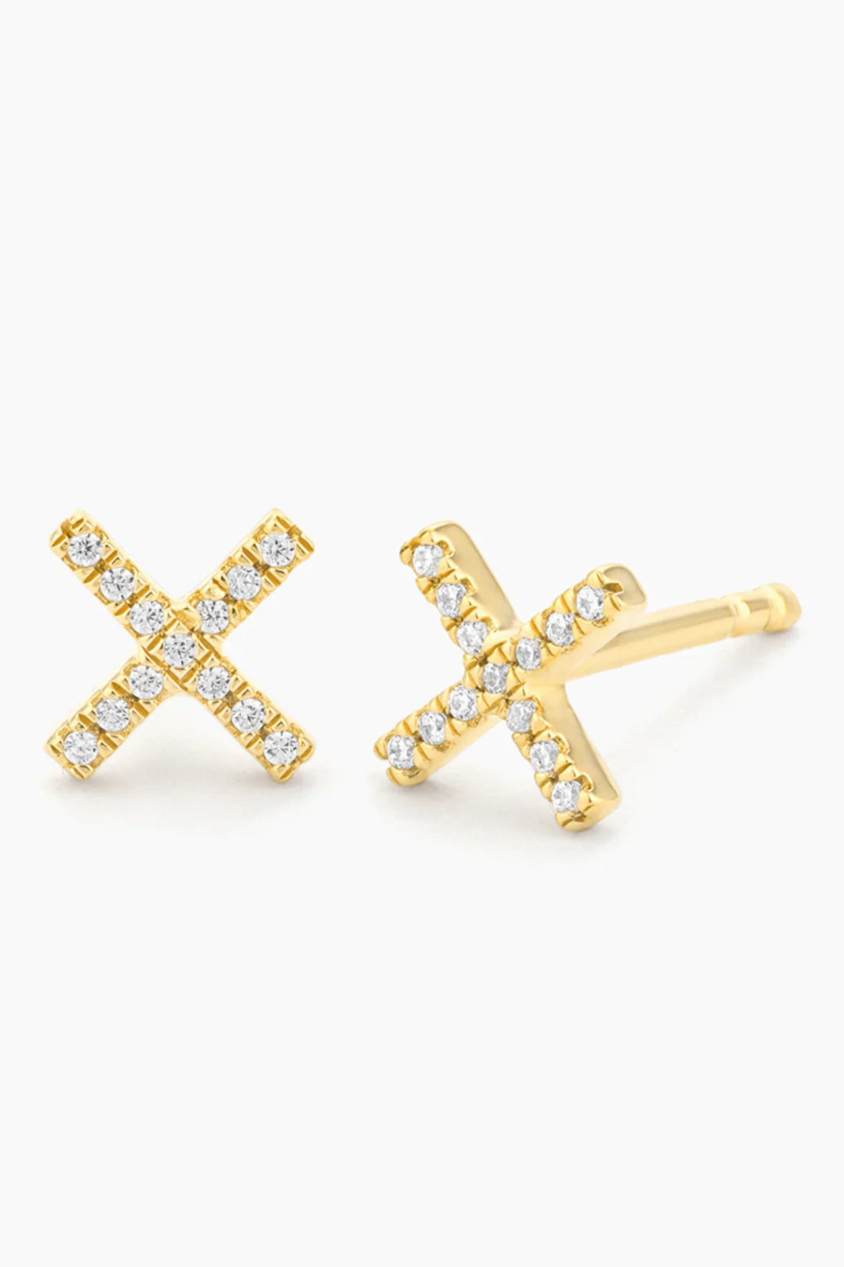 Hug It Out Stud Earrings in Gold Ella Stein