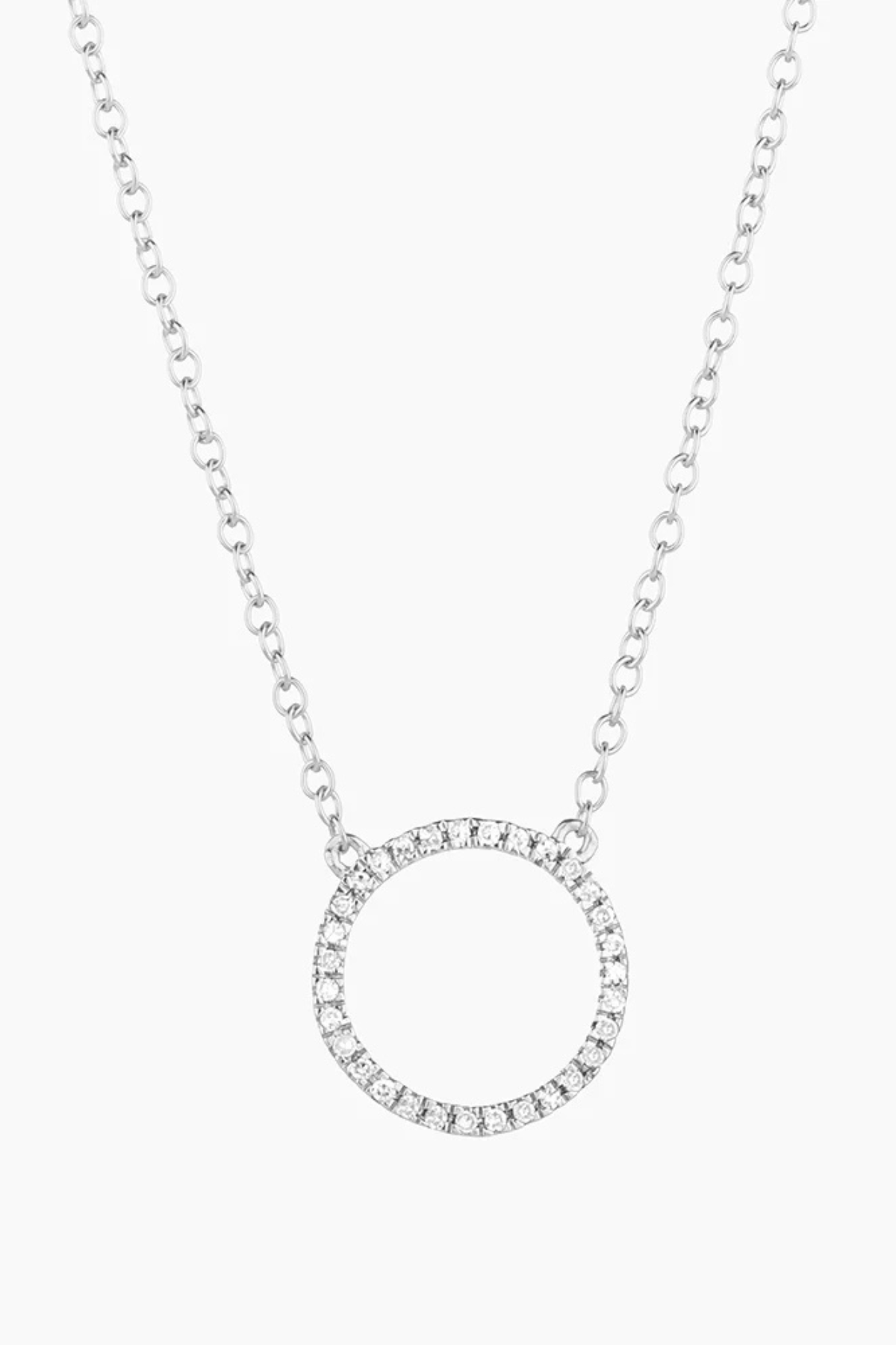 Standing O Pendant Necklace in Silver Ella Stein