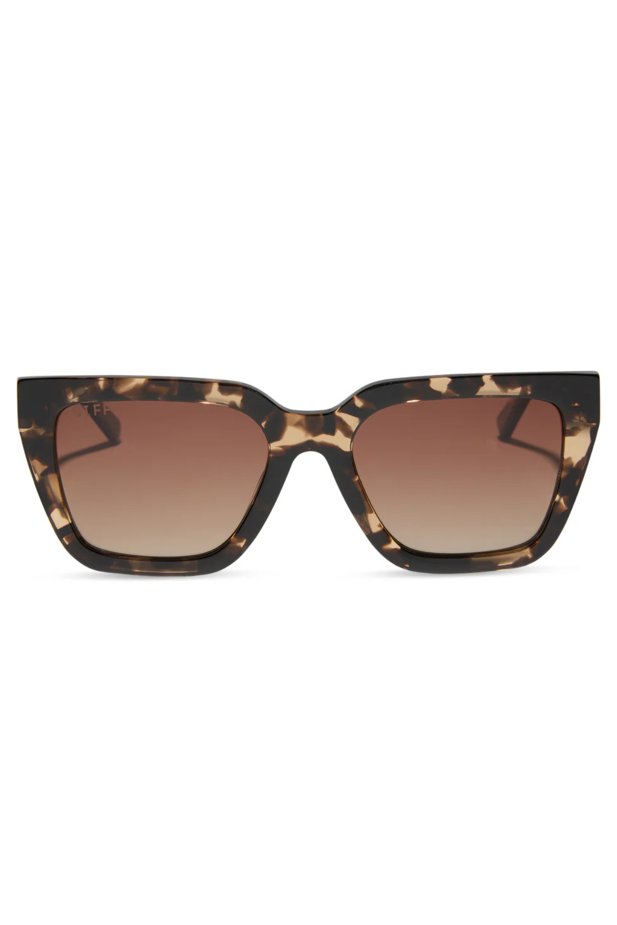 Amara Square Sunglasses in Espresso Tortoise Brown Gradient | Diff Eyewear Diff Eyewear
