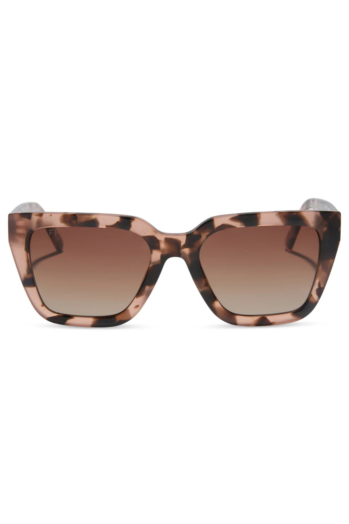 Amara Square Sunglasses in Himalayan Tortoise/Brown Gradient Polarized | Diff Eyewear