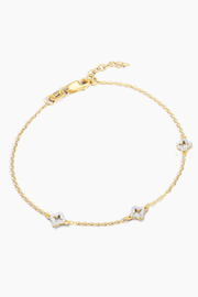 Diamond Station Chain Bracelet in Gold Ella Stein
