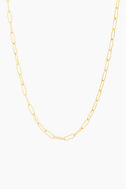 Charm Paperclip Necklace in Gold Ella Stein