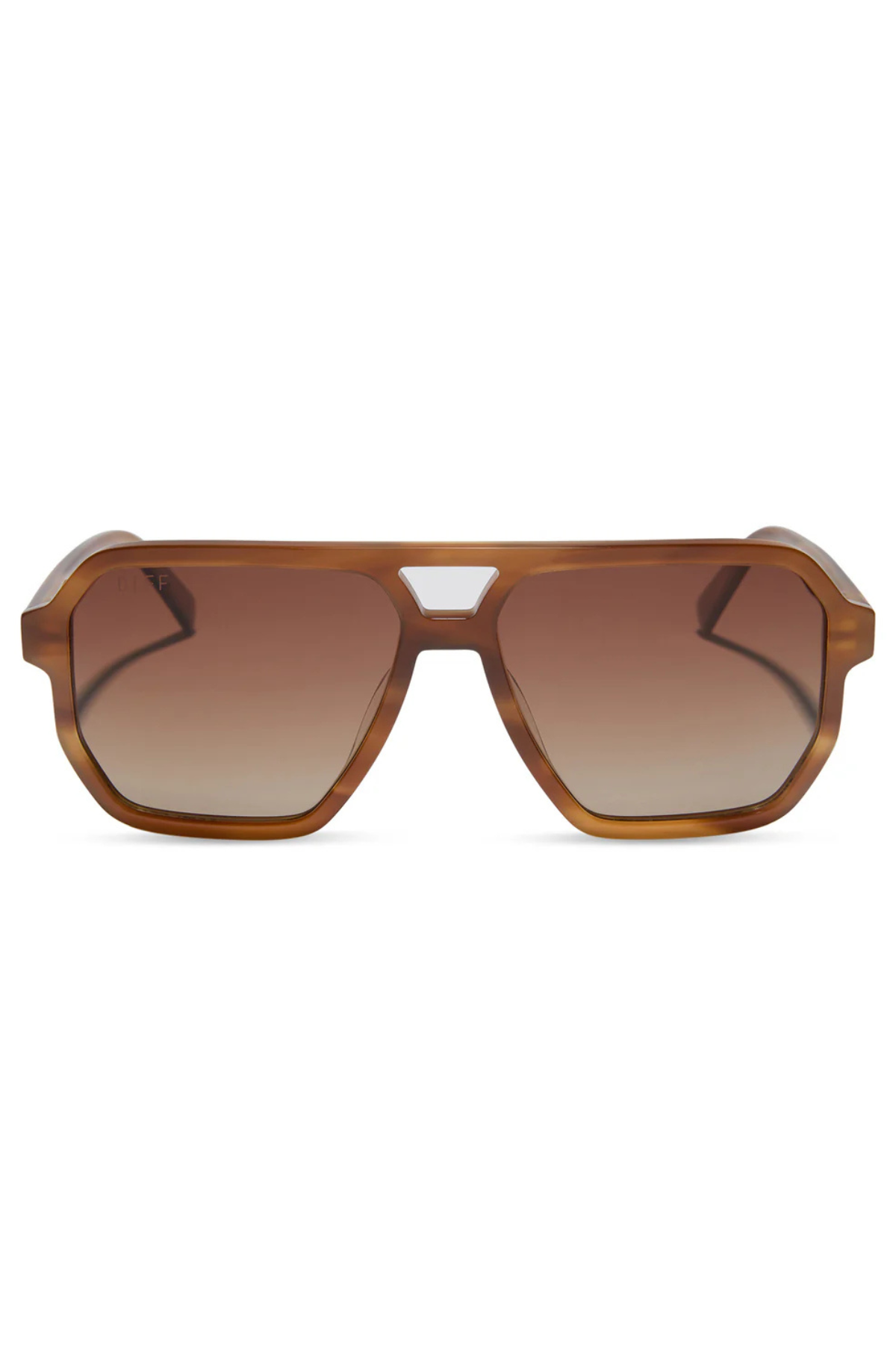 Cameron Navigator Sunglasses in Tawny Tortoise/Brown Gradient | Diff Eyewear