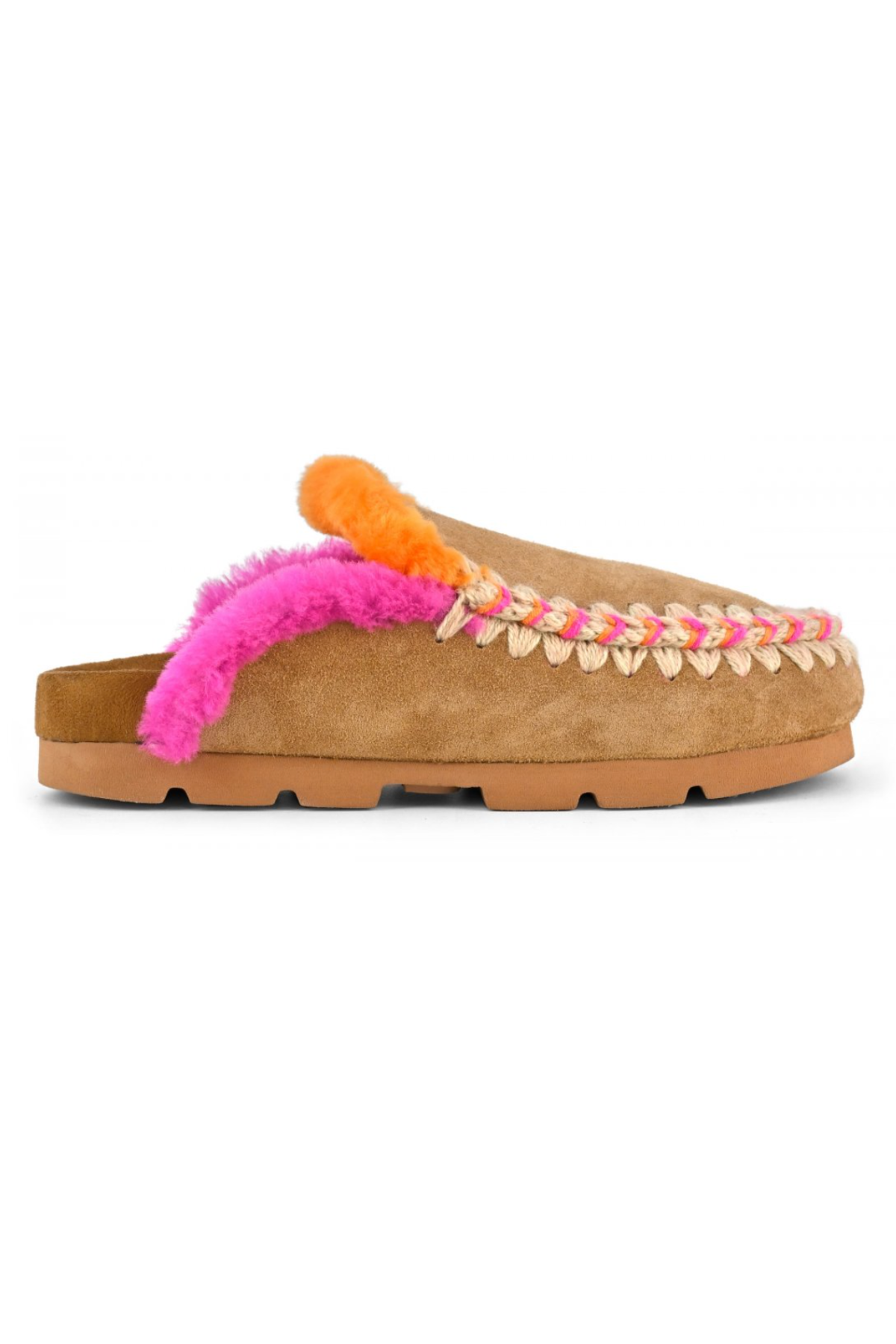 Winter Bio Overstitching Slippers | Mou Mou