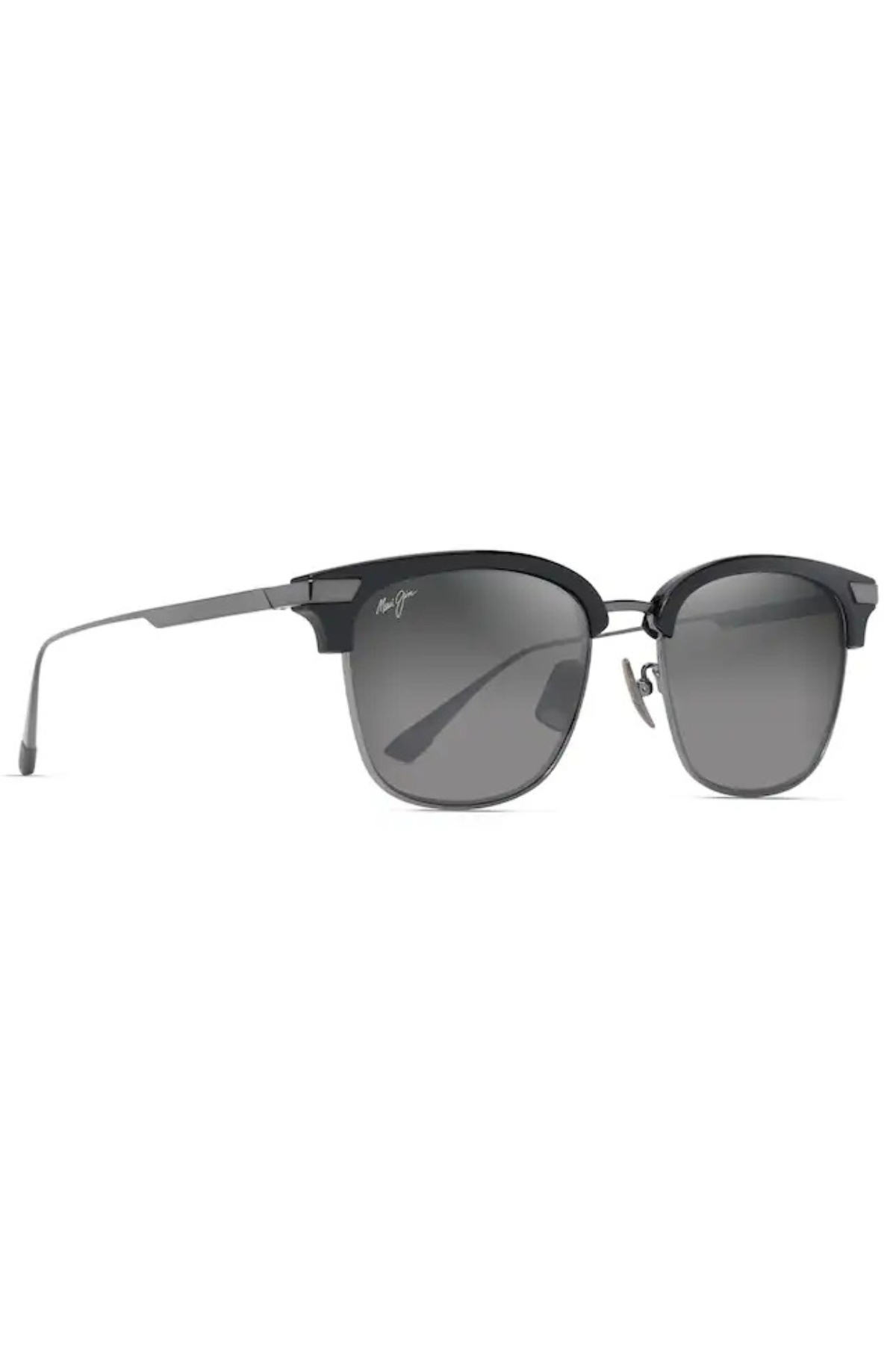 Kalaunu Asian Fit Sunglasses in Shiny Black/Grey | Maui Jim