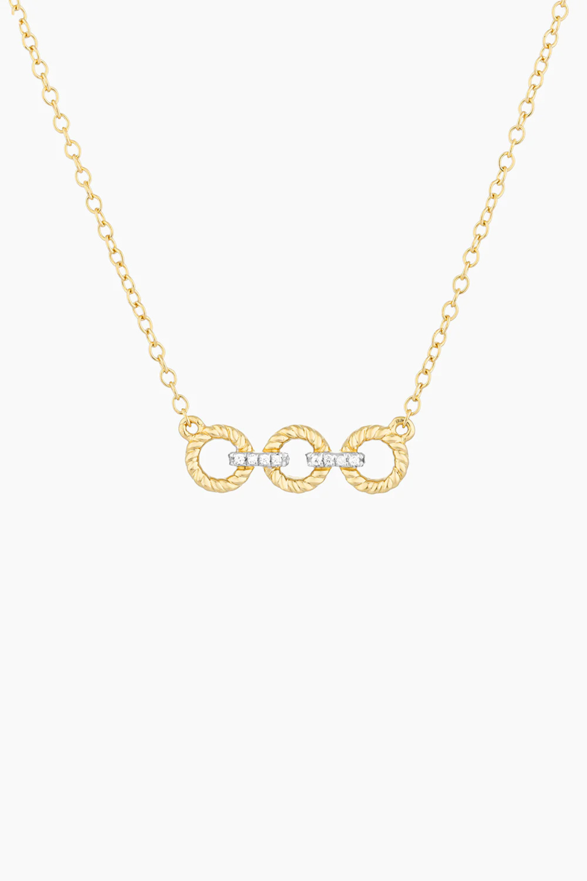 Petite Connect Pendant Necklace in Gold Ella Stein