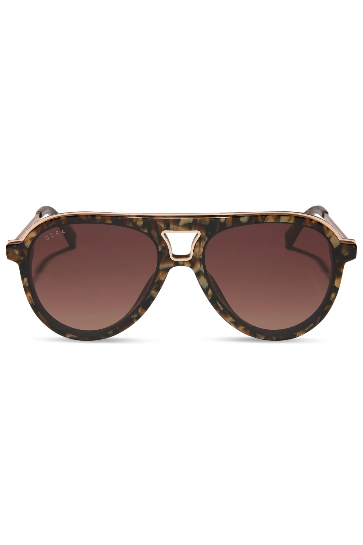 Tosca III Sunglasses in Glitter Tortoise Brown | Diff Eyewear Diff Eyewear