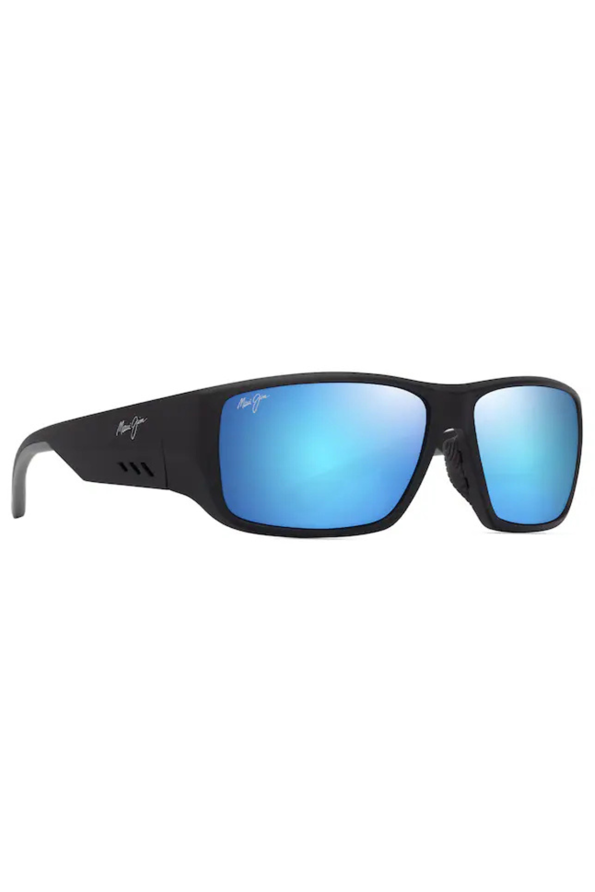 Keha Asian Fit Sunglasses in Matte Black/Blue Hawaii | Maui Jim