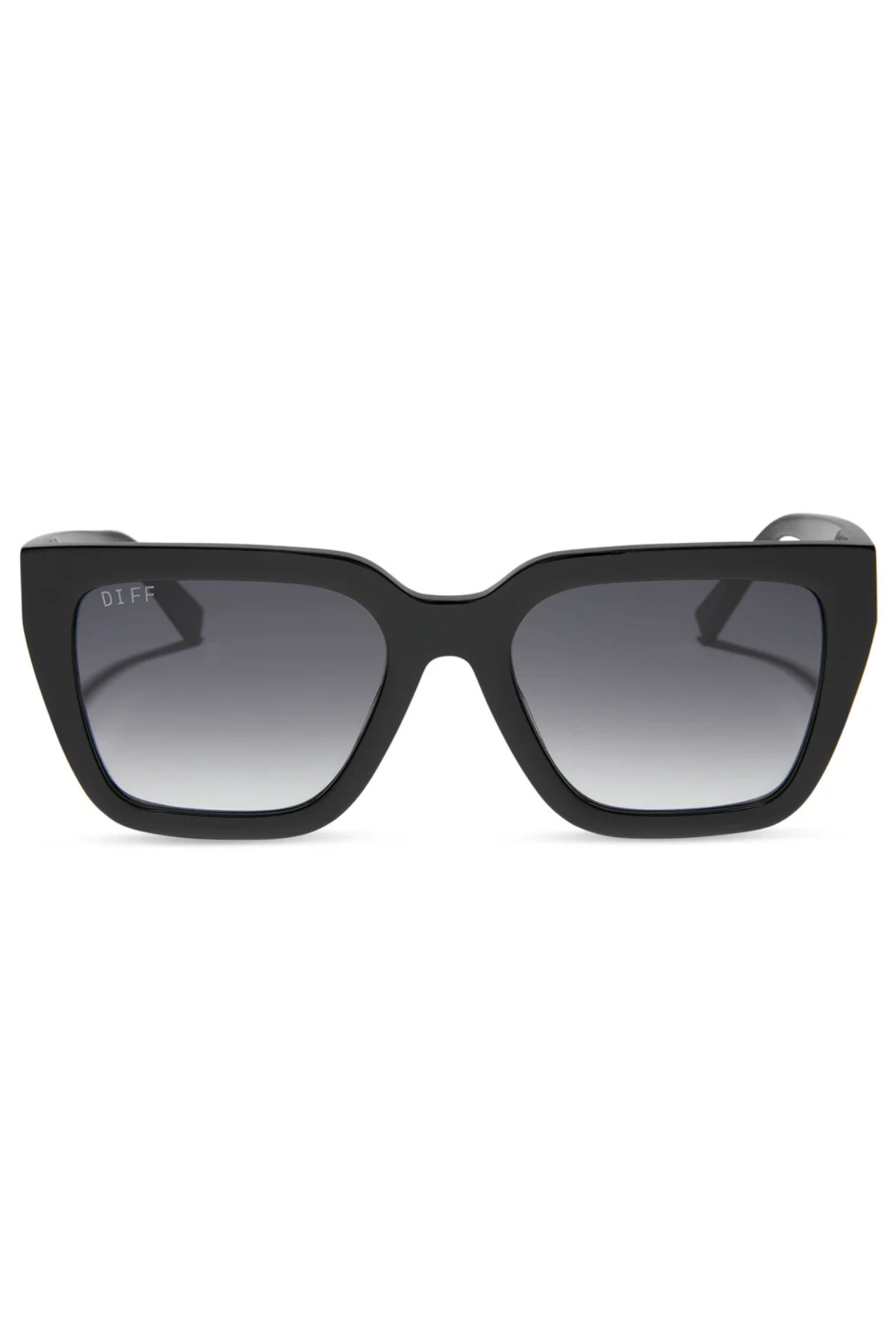 Amara Square Sunglasses in Black Grey Gradient Diff Eyewear