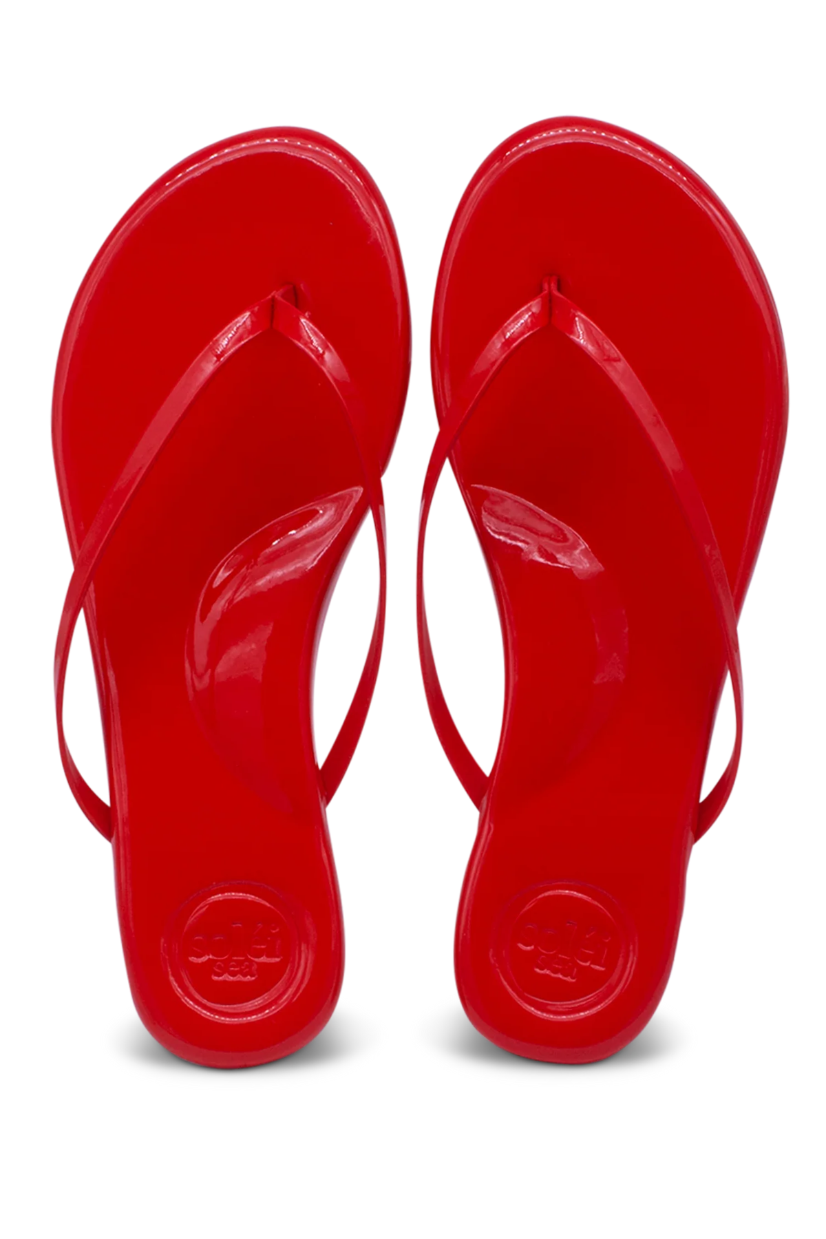 Indie Patent Flip Flops Solei Sea