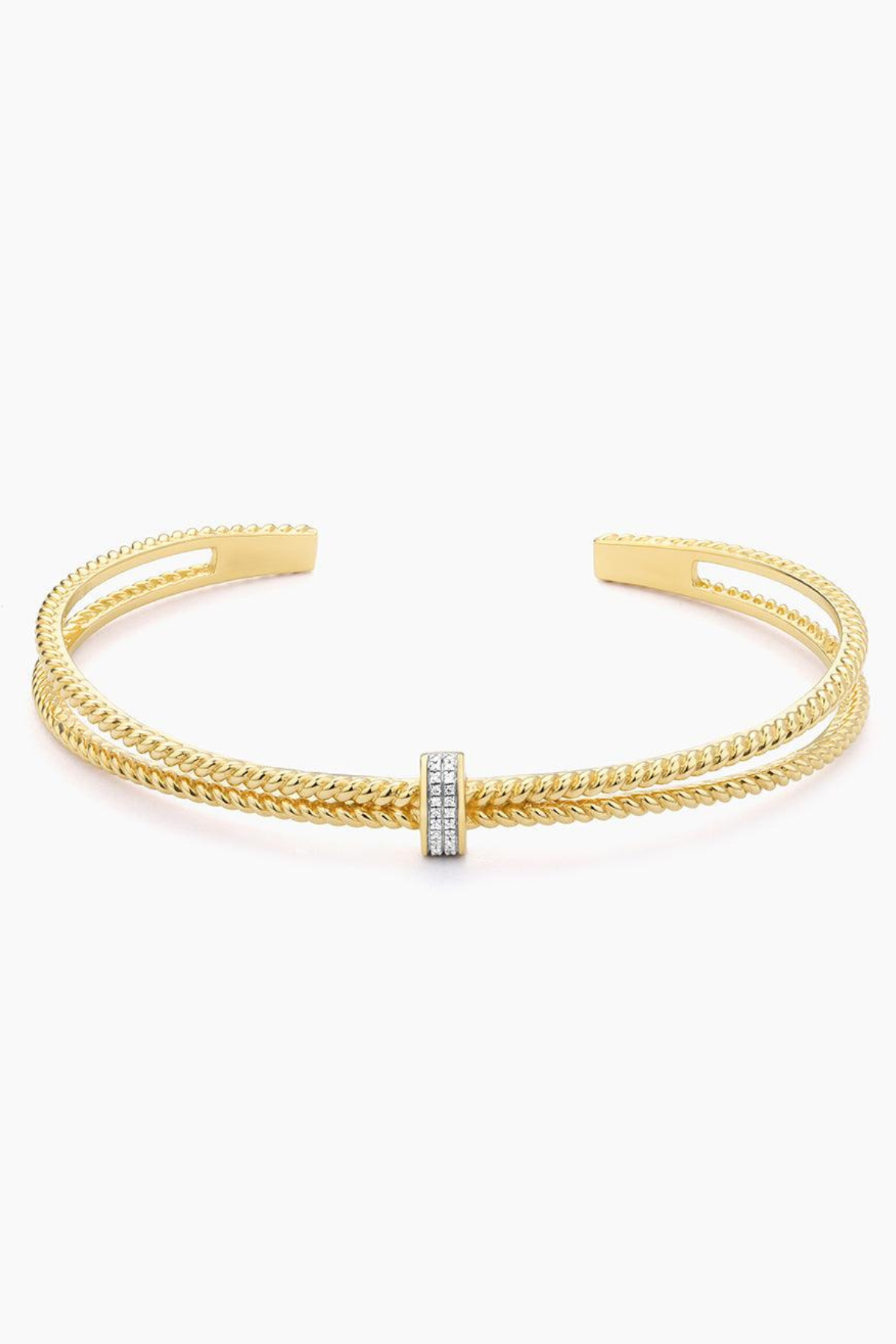 Halfway Point Cuff Bracelet in Gold Ella Stein