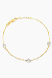Circle Station Chain Bracelet in Gold Ella Stein