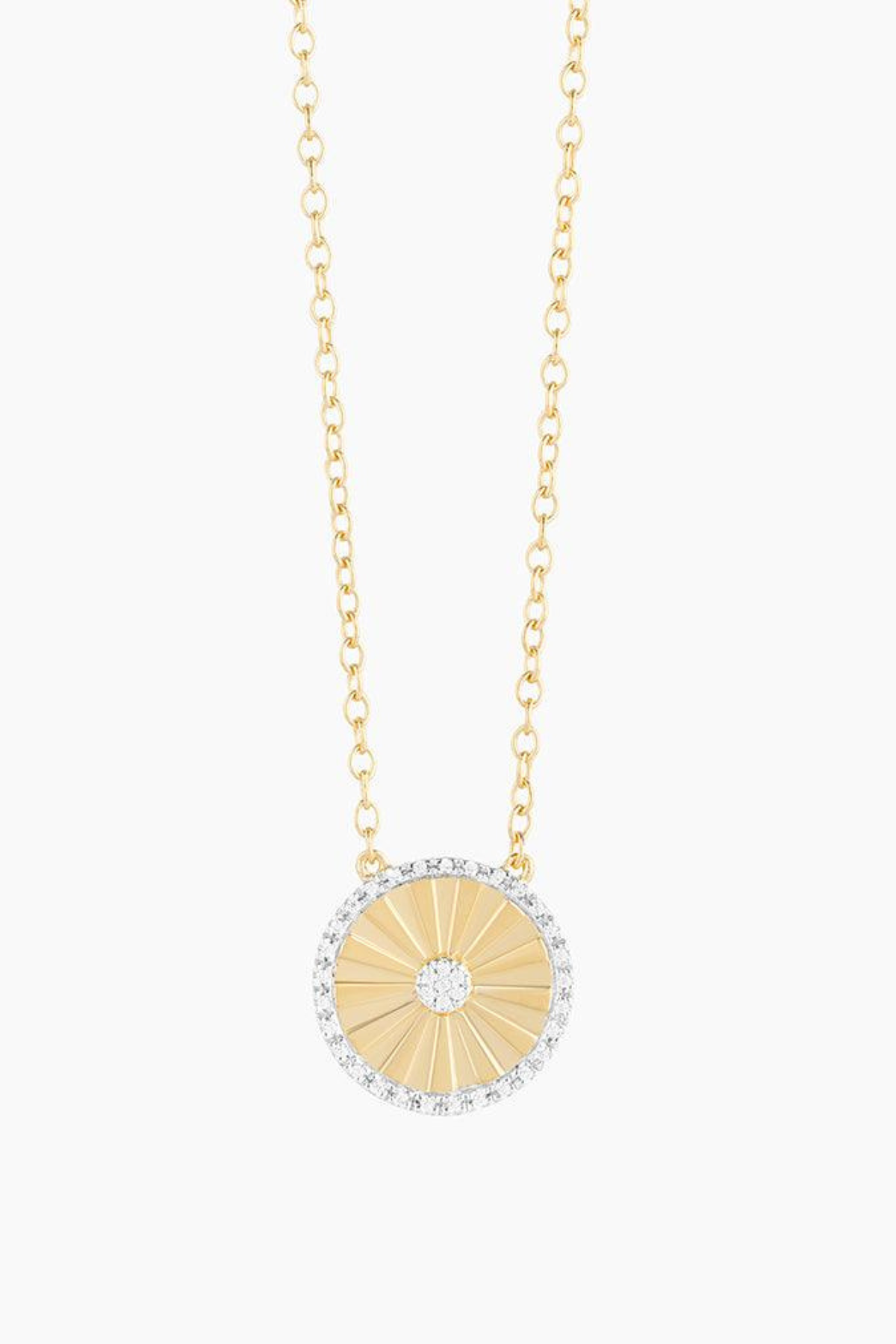 Circleburst Pendant Necklace in Gold Ella Stein