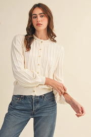 Ribbed Sweater Cardigan Merci