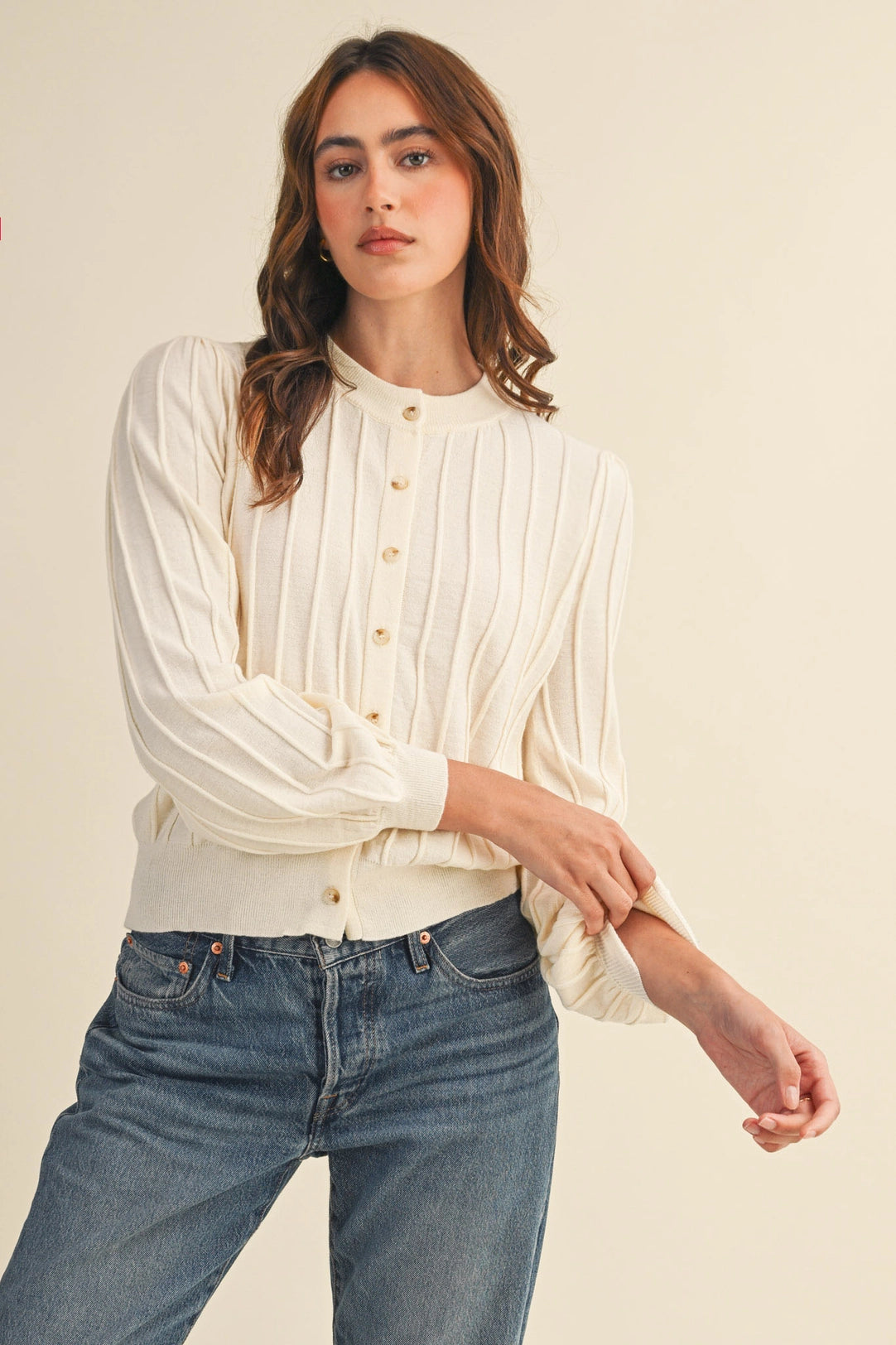 Ribbed Sweater Cardigan Merci