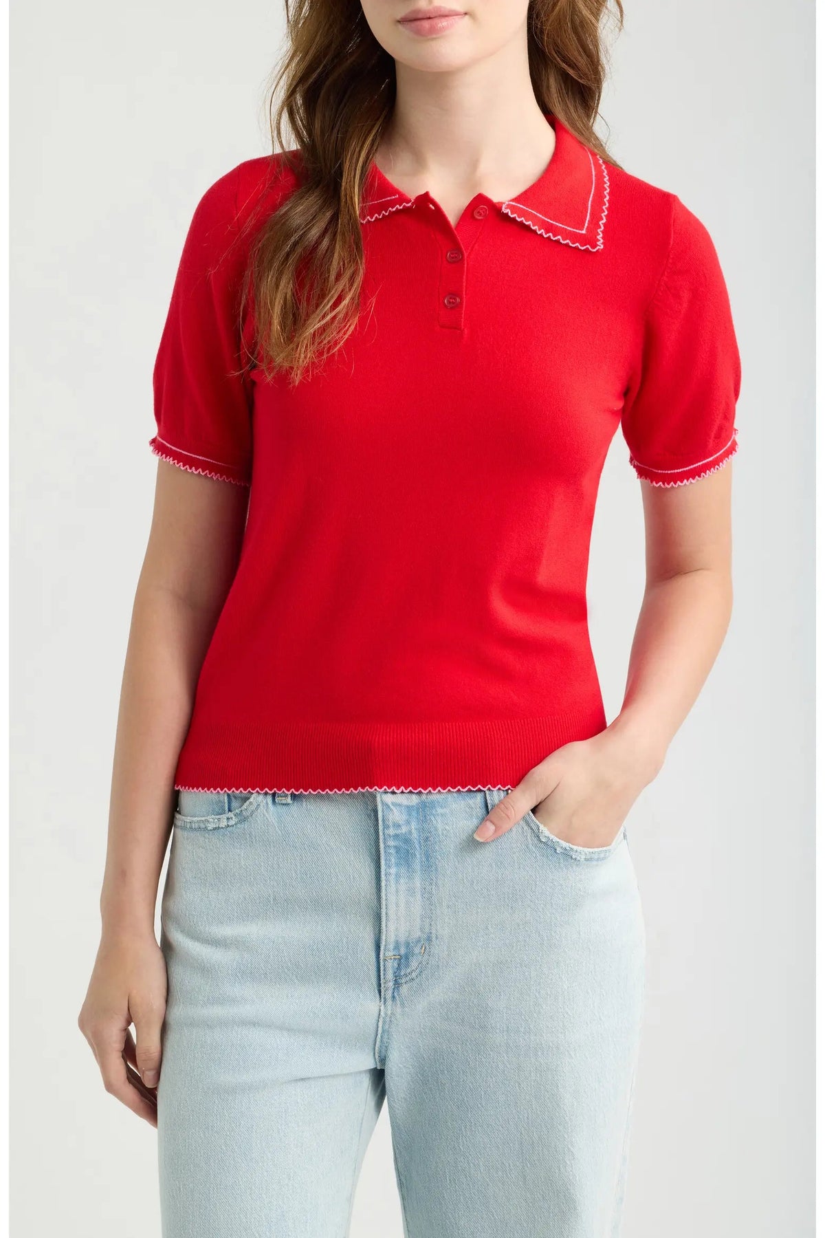 Springsteen Contrast Embroidered Polo Deluc