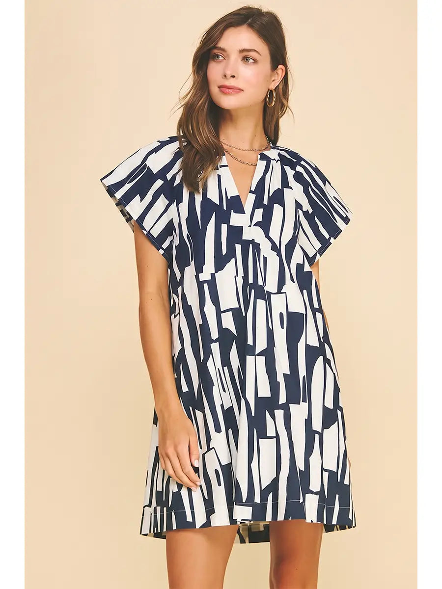 Print Mini Tunic Dress Pinch