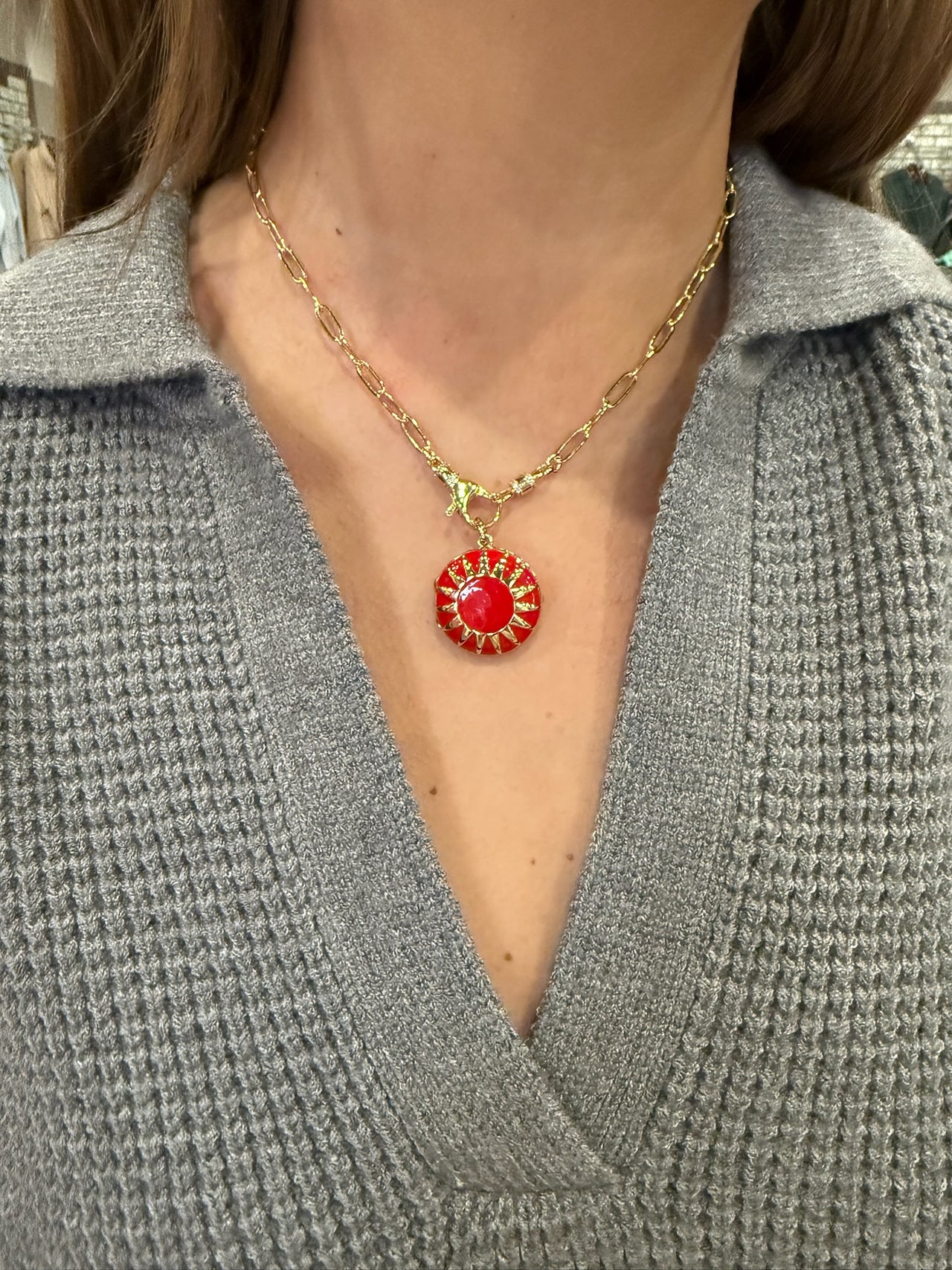 Red Locket Necklace