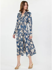 Floral Printed Midi Wrap Dress Current Air