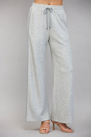 Contrast Fabric Seam Detail Wide Leg Sweatpants Fate