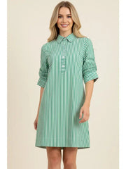 Stripe Button Down Mini Dress Pinch