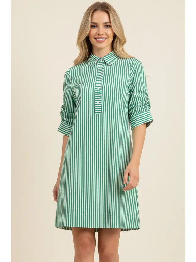 Stripe Button Down Mini Dress Pinch