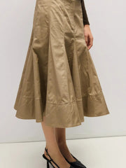 Paneled Flaired Midi Skirt Mod Ref
