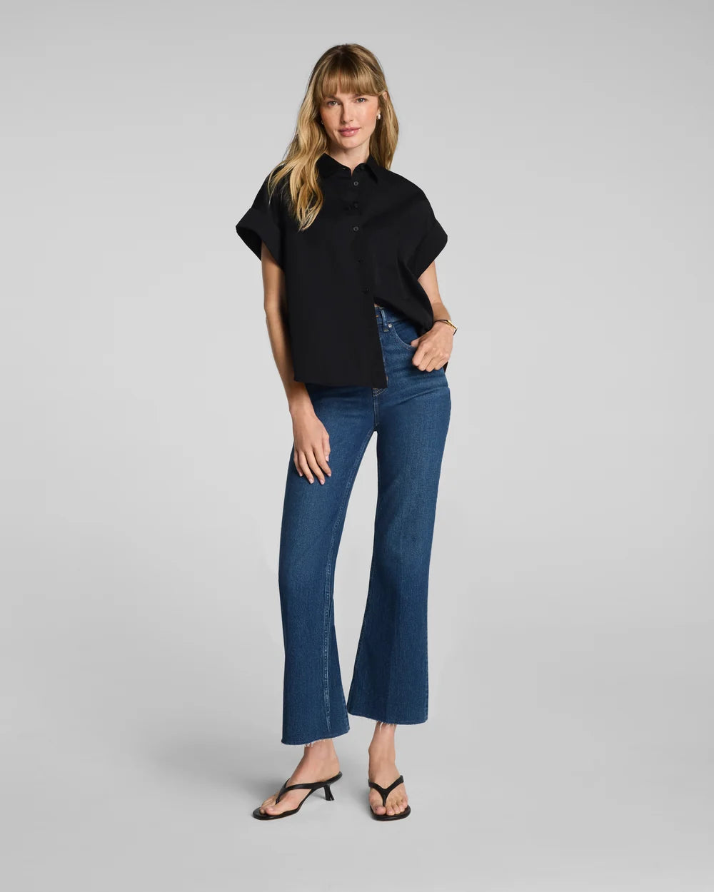 Spanxshape Authentic 360 Raw Hem Kick Flare Jeans Spanx