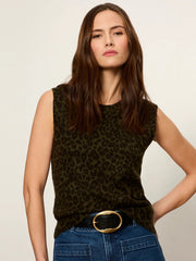 Soft Printed Shell Sleeveless Sweater Sanctuary