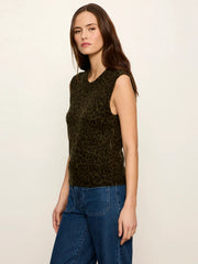 Soft Printed Shell Sleeveless Sweater Sanctuary