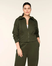 SPANX® BoostUp Cotton Fleece Full Zip Hoodie Spanx