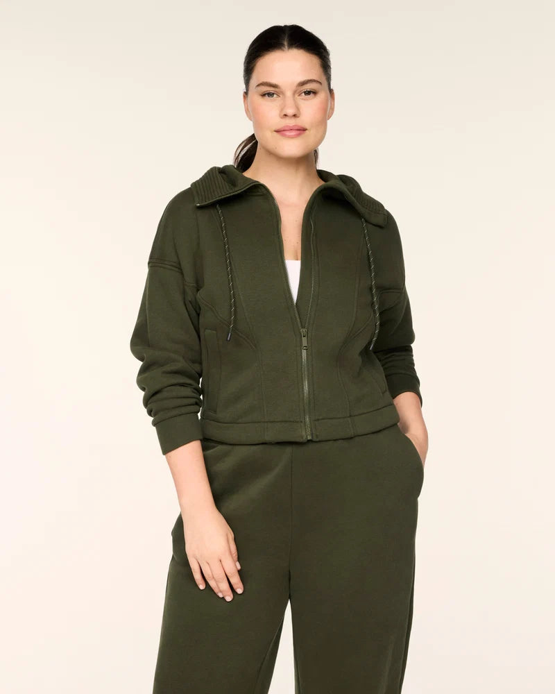 SPANX® BoostUp Cotton Fleece Full Zip Hoodie Spanx