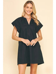 V-Neck Tunic Mini Dress Pinch