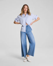 SPANXshape™ Authentic 360 Cropped Wide Leg Jeans with Patch Pockets Spanx