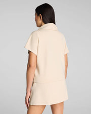 Spanx Airessentials® French Rib Short Sleeve Half Zip Spanx