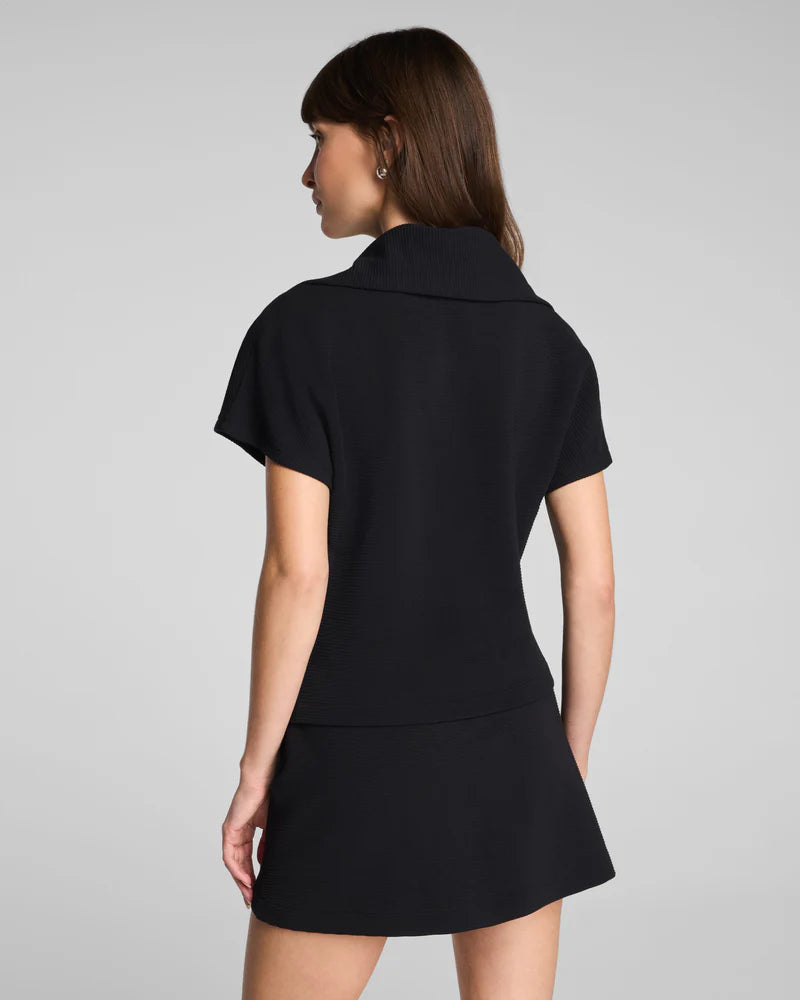 Spanx Airessentials® French Rib Short Sleeve Half Zip Spanx
