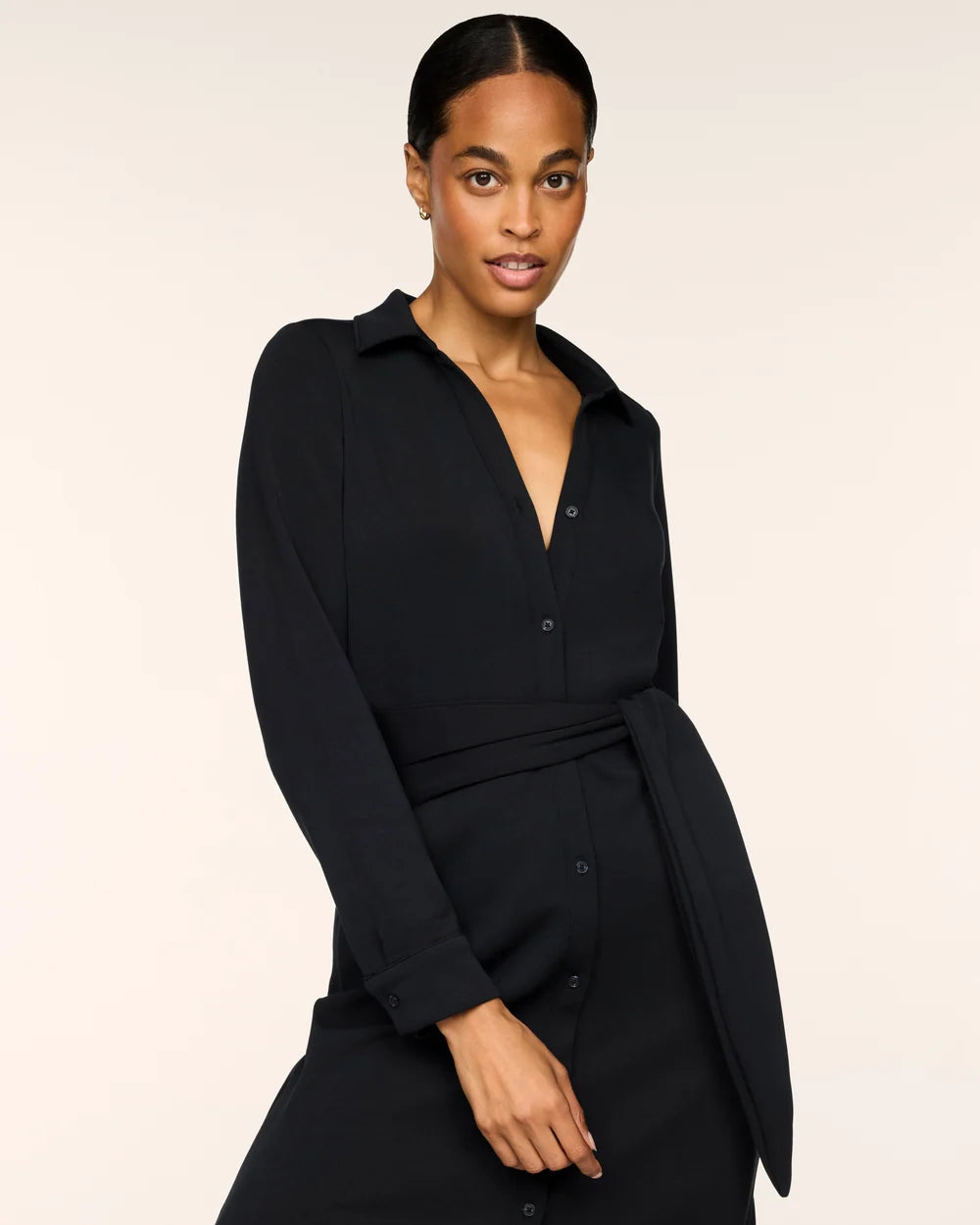 Spanx AirEssentials® Tie-Waist Midi Shirt Dress Spanx