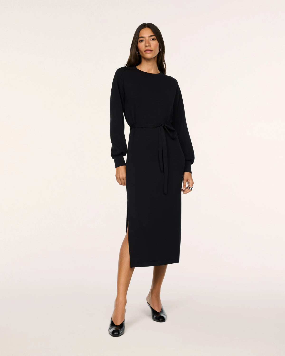 Spanx AirEssentials Long Sleeve Tie-Waist Maxi Dress Spanx