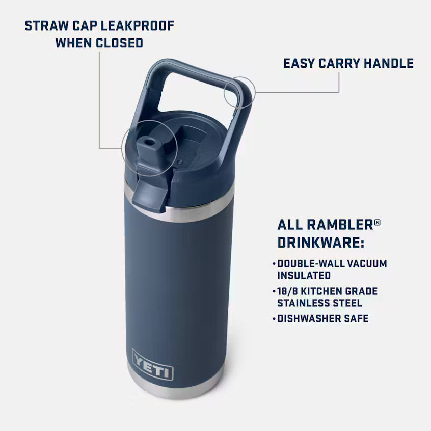 Yeti Rambler 18oz Water Bottle in Wetland Camo Yeti Coolers