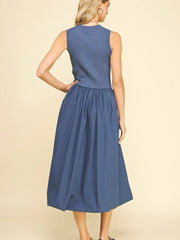 CONTRAST BUBBLE HEM MIDI DRESS Shop Expeditions