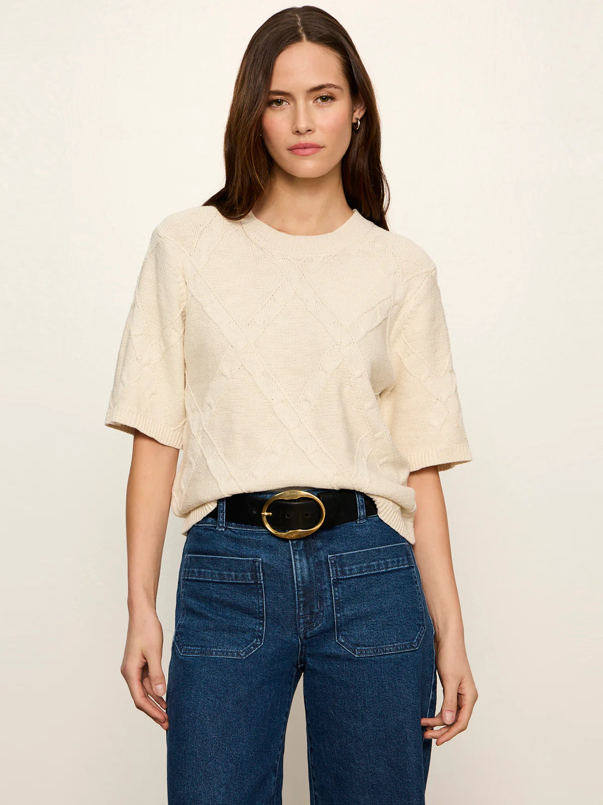 Diamond Stitch Sweater Tee Sanctuary