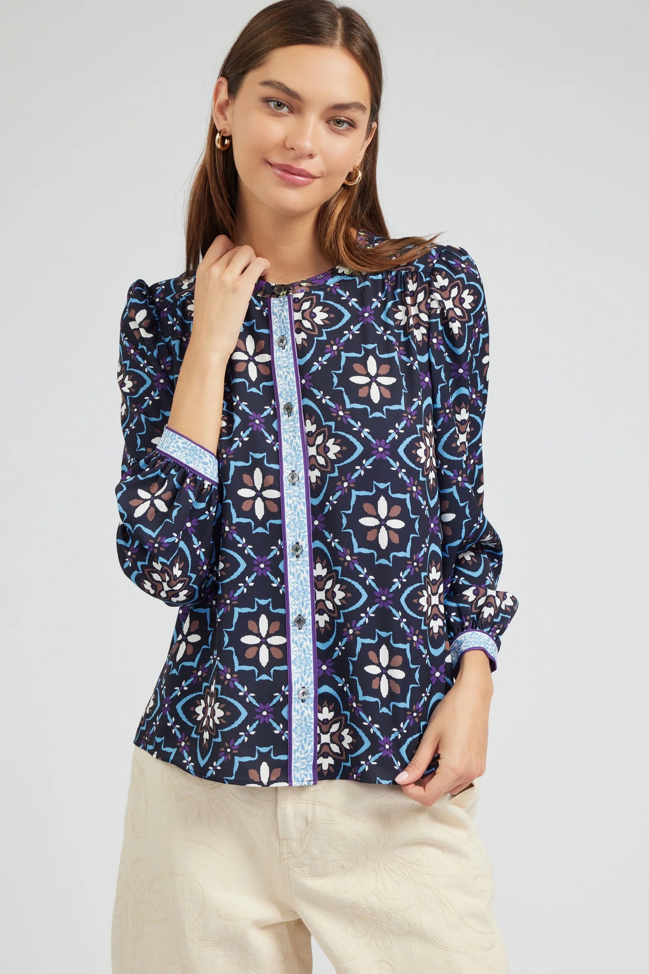 Kaleidoscope Motif Blouse