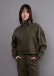 Malta Button-Up Mockneck Pullover RD Style