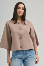 Leia Covered Button Sweater Entro