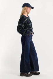 Soft Tech Good Waist Palazzo Ankle Jeans Good American