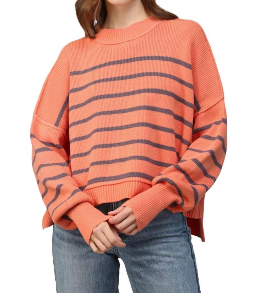 Miley Stripe Drop Shoulder Sweater